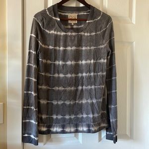 NWT chaser soft grey tie dyed reverse fleece sweatshirt